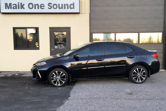 Toyota 2019 Corolla with professional window tint in North Bay